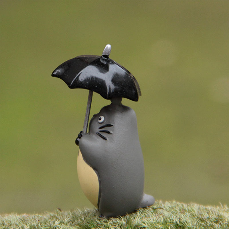 Moss micro landscape ornament, umbrella, kitten, tree stump, DIY succulent plant decoration, resin crafts ornament - Korvel