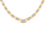 14K Yellow Gold Diamond Cluster Necklace - 16 Inches