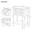 TREXM Narrow Console Desk, Thin Sofa Table with Three Storage Drawers and Living Room Bottom Shelves (Grey Washed) - Korvel