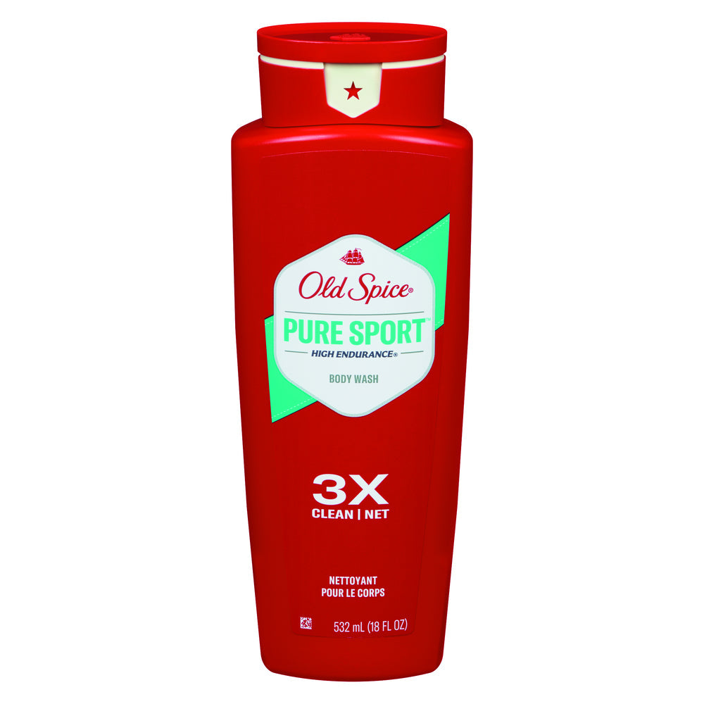 Old Spice High Endurance Pure Sport Gel de Ducha para Hombres, 18 Fl Oz