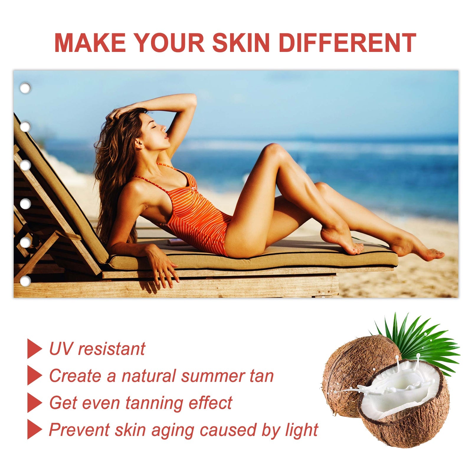 Tanning Mousse, Summer Outdoor Seaside Help Sun Moisturizing Skin Natural Fashion Wheat Color - Korvel