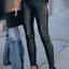 Black Faux Leather High Waist Leggings - Korvel