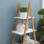 Solid bamboo wood oxford “A”frame ladder display bookshelf - Korvel