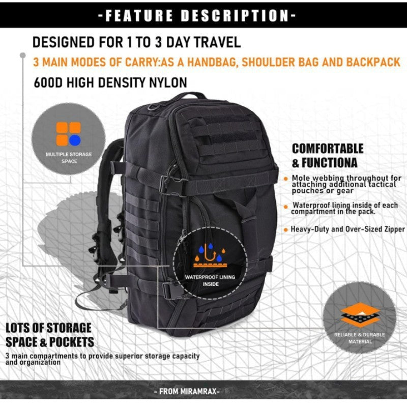 Durable Multifunctional Tactical Mountaineering Backpack