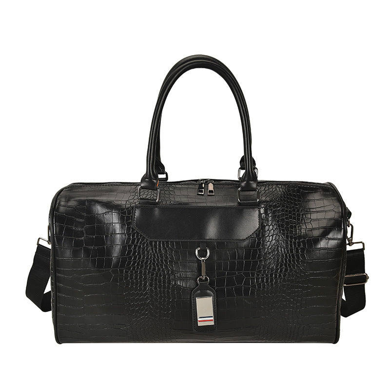 Bolso de PU con Patrón de Piedra Creativo - Bolso Cruzado de Gran Capacidad