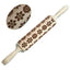Wooden Rolling Pin Beechwood Laser Engraved Printed Rolling Pin Embossing Christmas Flip Sugar Cookie Rolling Pin - Korvel