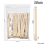 100-Piece Bag of Disposable Wooden Sticks for Hair Removal Waxing and Scraping Tools - Korvel