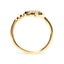 Bague de déclaration en diamant en or jaune 10K en forme de palmier - Taille 7