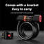 1.2M/1.8M Bike Lock Anti-theft 5 Digit Combination Password Security Lock With LED Light MTB Road Bike Steel Cable Bicycle Lock - Korvel