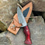 Precision Hunting Skinning Knife – 10" Damascus Steel Blade with Elegant Pakkawood Handle & Leather Sheath - Korvel