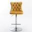 Taburetes de Bar Ajustables Modernos con Base de Cromo - Set de 2