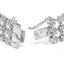 Pulsera de eslabones florales de diamantes de 18K oro blanco 7.5 Cttw
