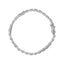 Pulsera de eslabones florales de diamantes de 18K oro blanco 7.5 Cttw