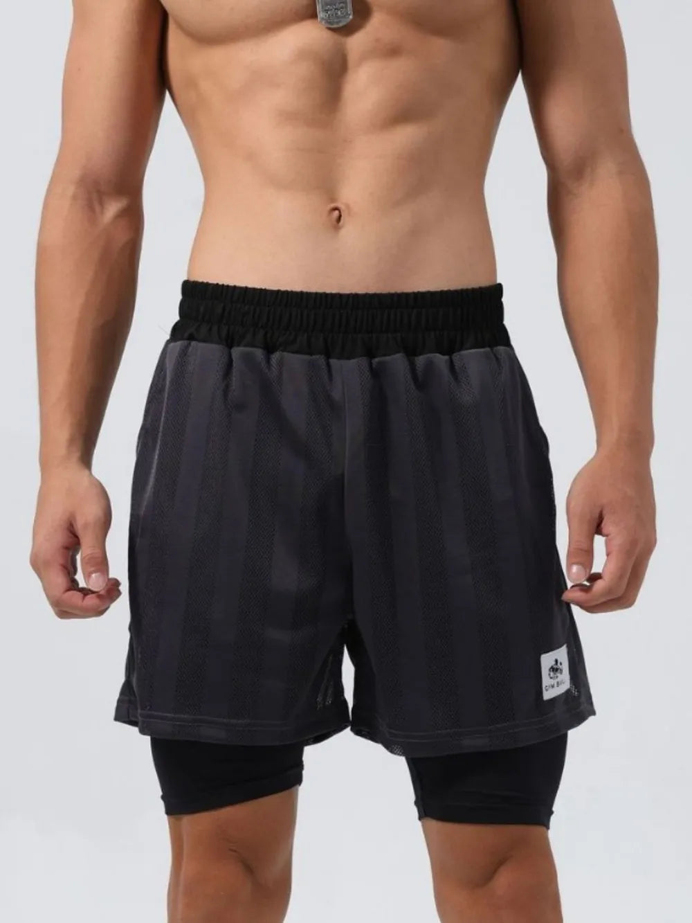 Shorts de jogging pour hommes grande taille avec taille élastique