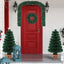 4-piece Christmas artificial tree set, Christmas wreath, wreath and 2 colored light entrance trees, PVC holiday celebration set - Korvel