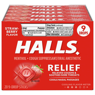 Bonbons Halls Mentho-Lyptus Fraise