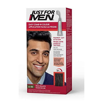 Just For Men Easy Comb-in Gray Hair Color, Rich Black