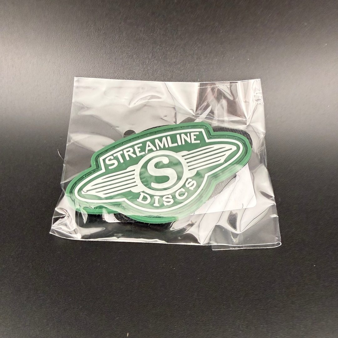 Streamline Wings PVC Patch with Hook and Loop Backing