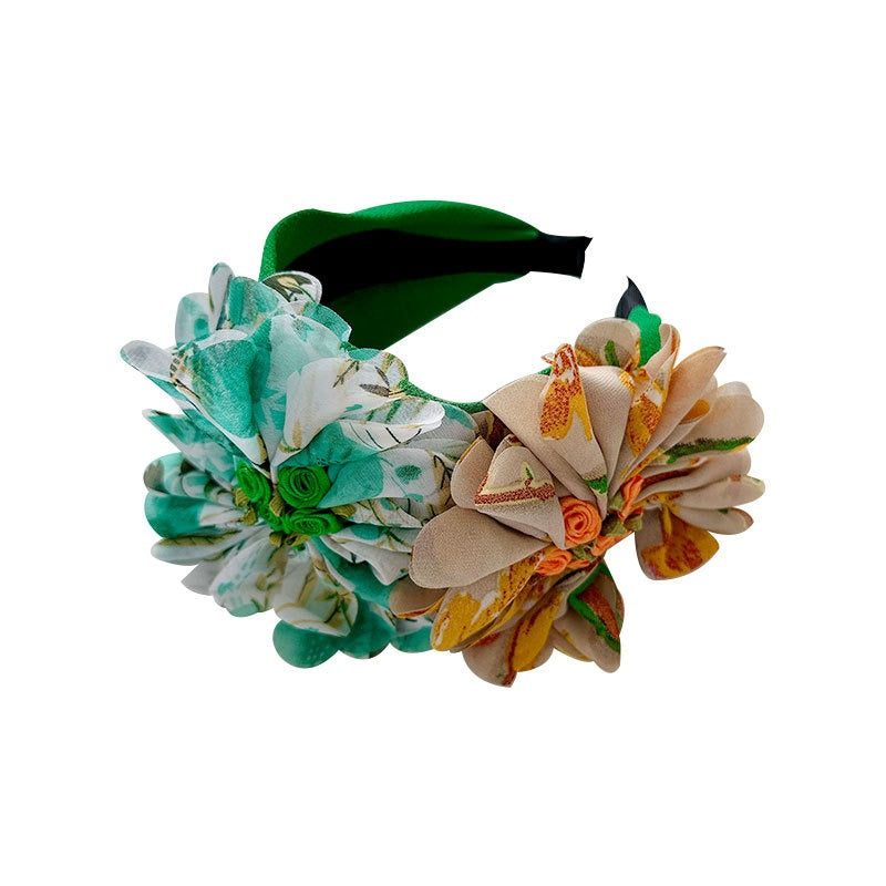Fashionable handmade fabric flower headbands - Korvel