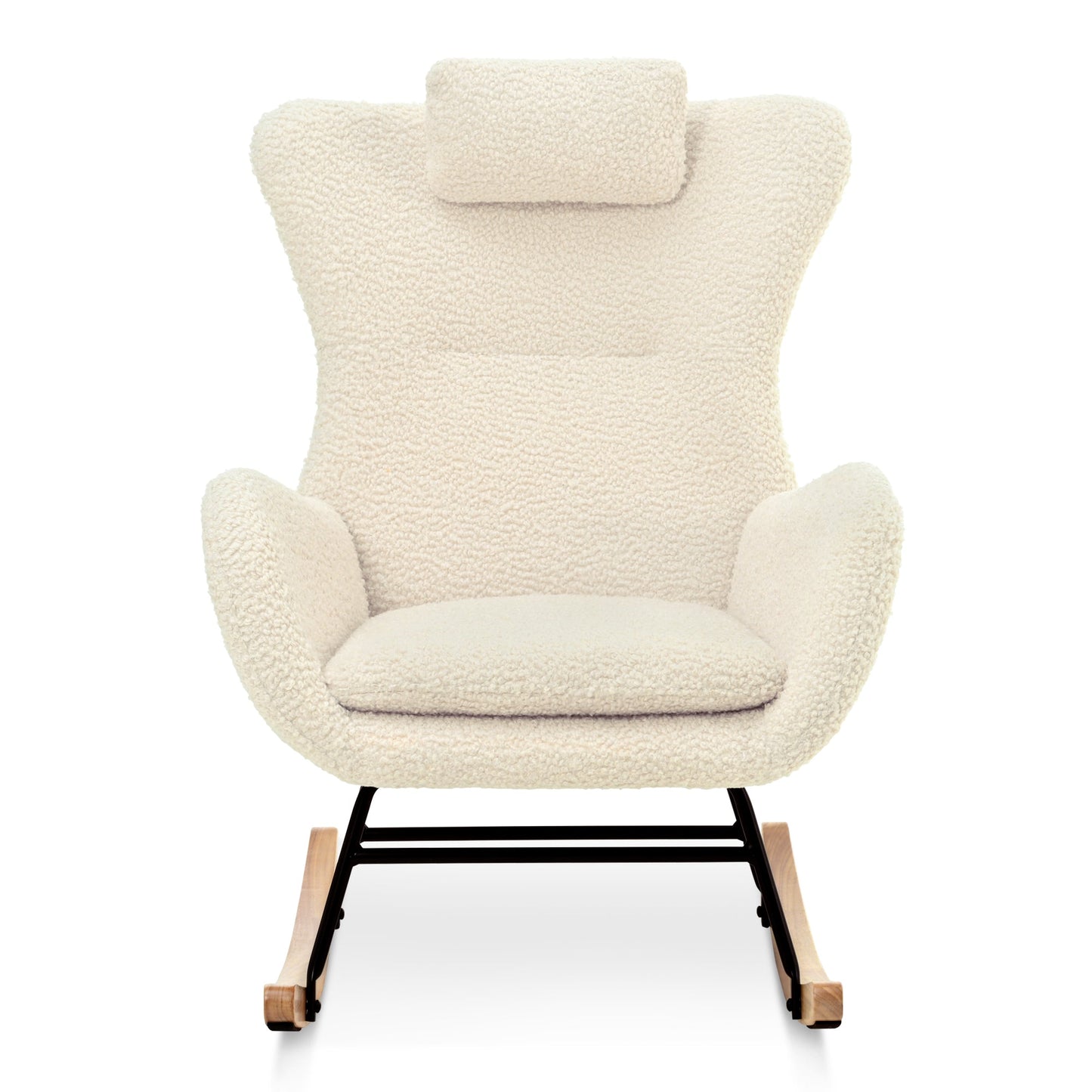 Rocking Chair - with rubber leg and cashmere fabric suitable for living room and bedroom - Korvel