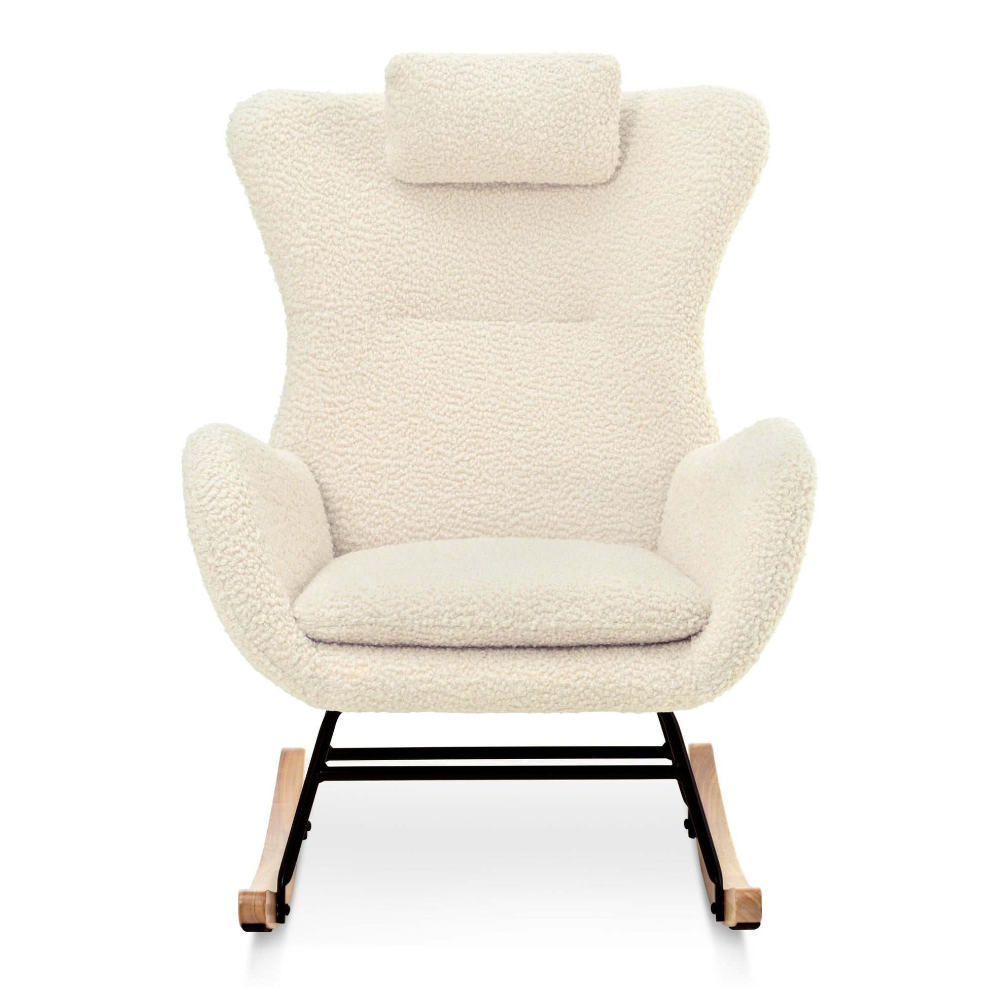 Rocking Chair - with rubber leg and cashmere fabric suitable for living room and bedroom - Korvel