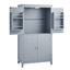 Bathroom floor storage cabinet, bathroom storage cabinet, 4-door independent cabinet, adjustable shelf, adaptive shelf, gray - Korvel