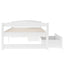 Elegant Twin Size Platform Bed with Two Drawers - White