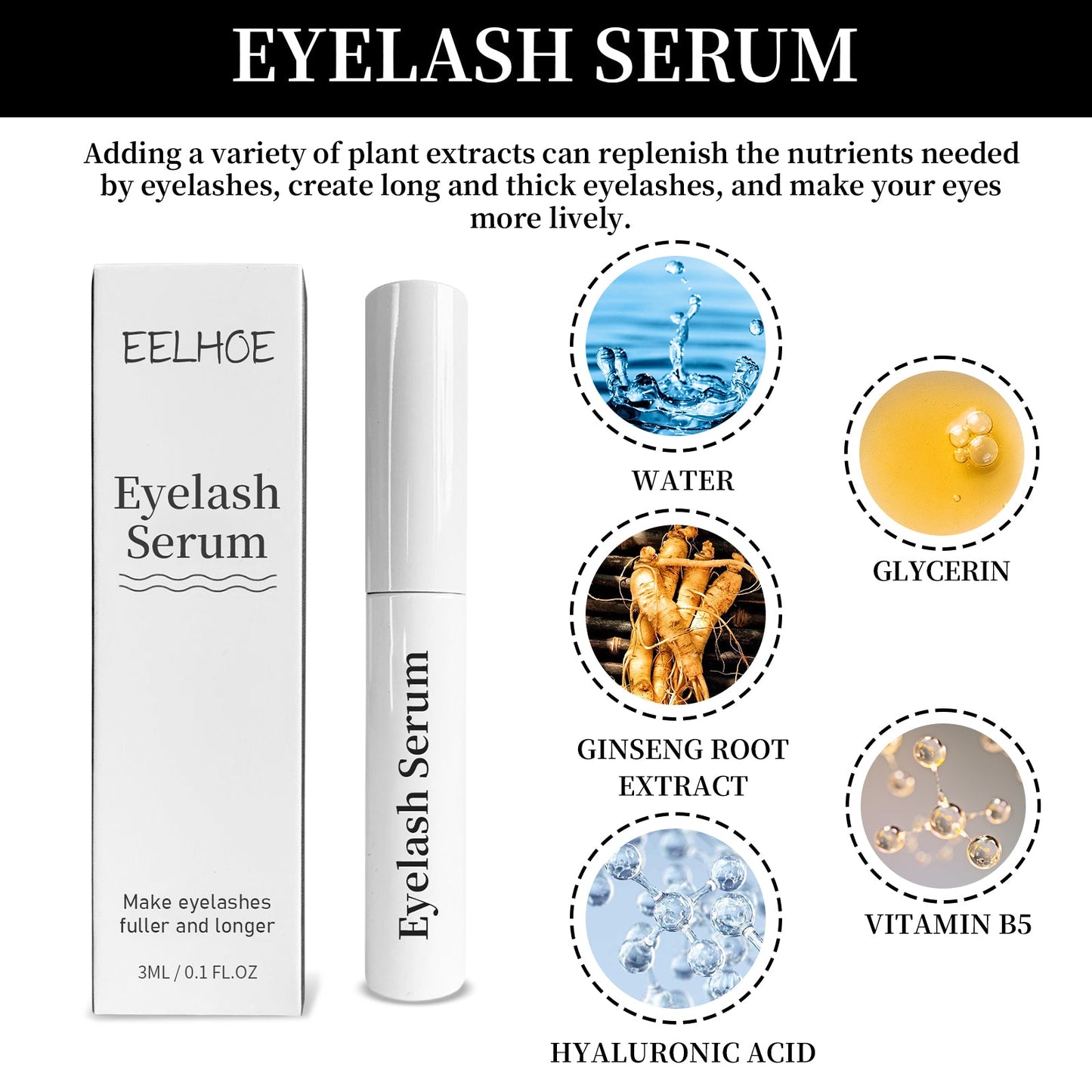 Natural Eyelash Serum for Enhanced Beauty