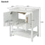 30-Inch White Bathroom Vanity with Ceramic Sink and Versatile Storage - Ideal for Small Bathrooms - Korvel