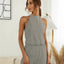 Cutout Grecian Neck Romper - Korvel