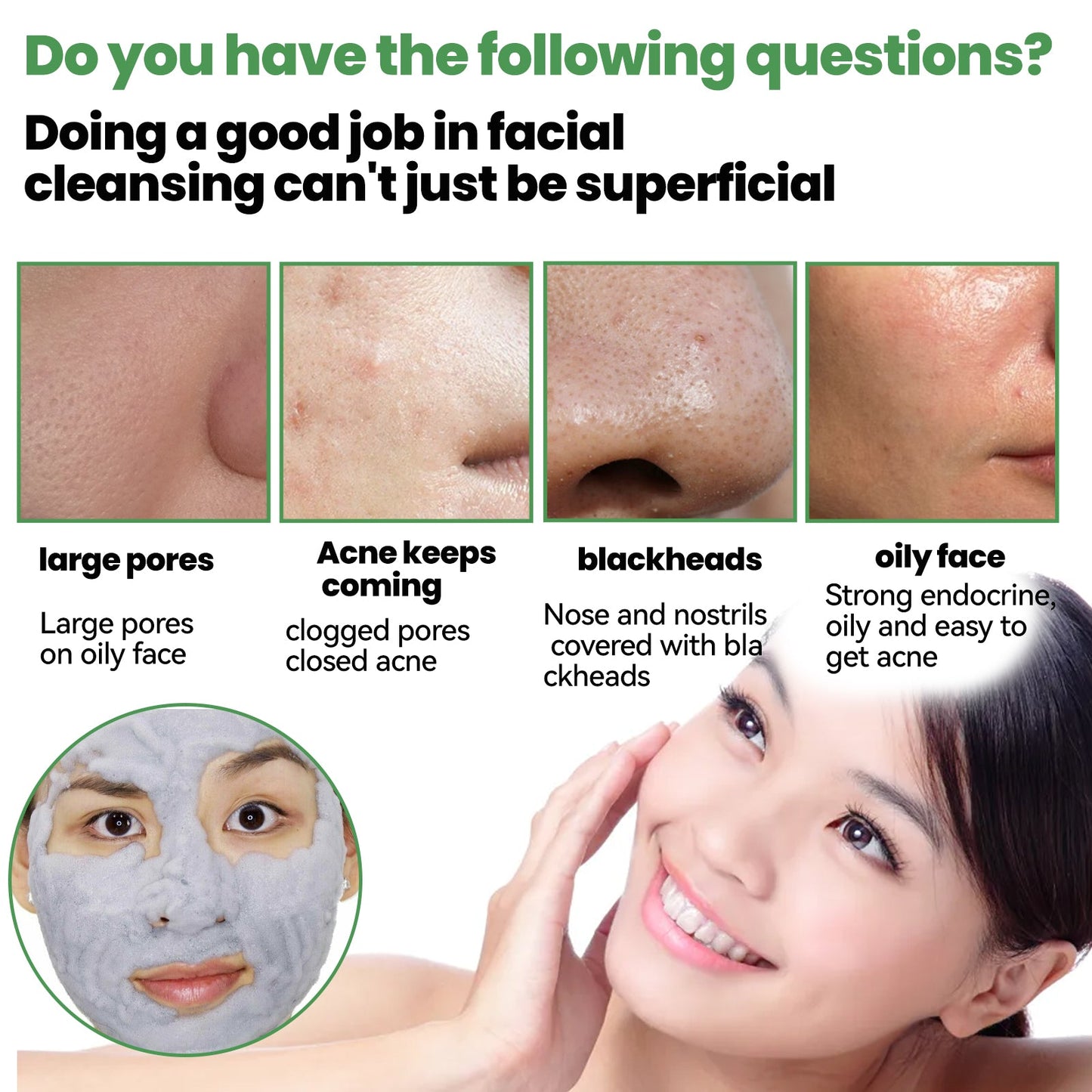 Clean And Apply Bubble Mask, Moisturizing Apply Removing Blackhead And Pimple Oxygen Cleansing Mud Mask - Korvel