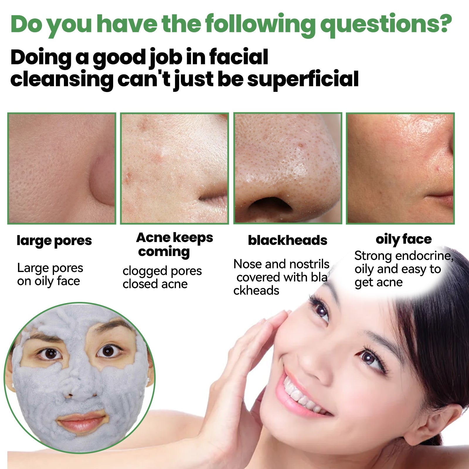 Clean And Apply Bubble Mask, Moisturizing Apply Removing Blackhead And Pimple Oxygen Cleansing Mud Mask - Korvel