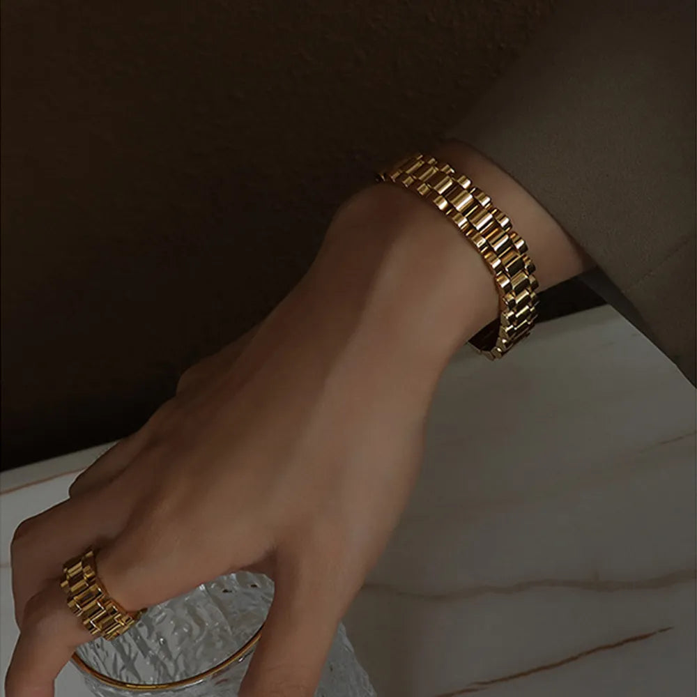 Pulsera de Cadena de Acero de Titanio Premium