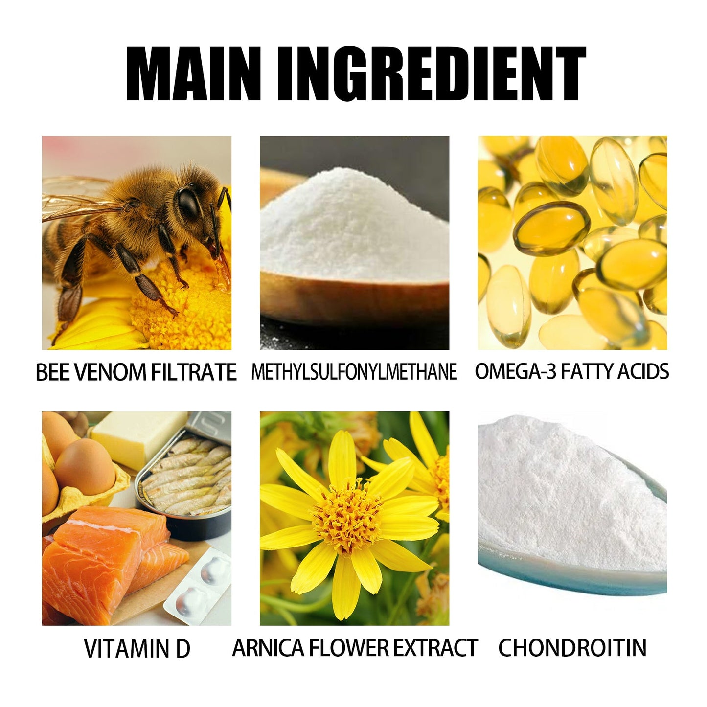 Gel de soin articulaire au venin d'abeille premium pour soulagement des douleurs