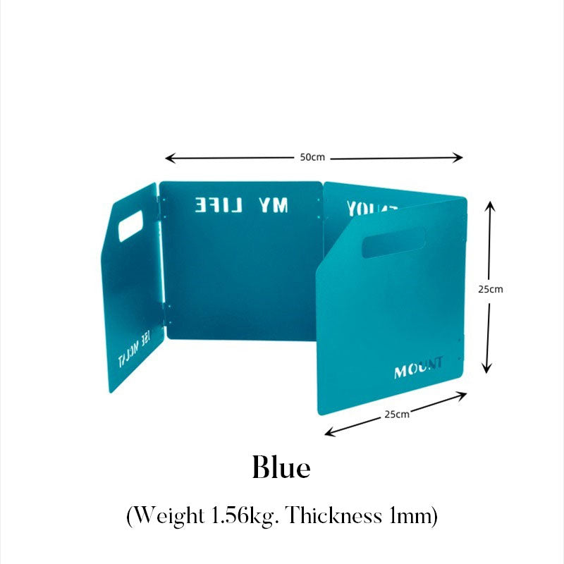 Outdoor stove enclosure wind shield camping wind shield shielding plate cassette stove folding gas stove stove wind shield - Korvel