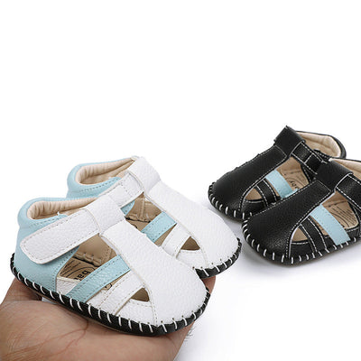 Stitched Baby Sandals with Rubber Sole for First Steps