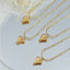 Fashionable and minimalist heart-shaped necklace with titanium steel plated 18K real gold necklace - Korvel