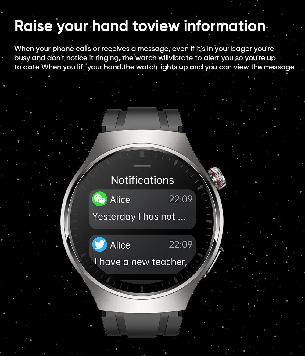 Smart watch non-invasive blood glucose measurement AMOLED ECG heart rate monitoring Bluetooth call sports watch - Korvel