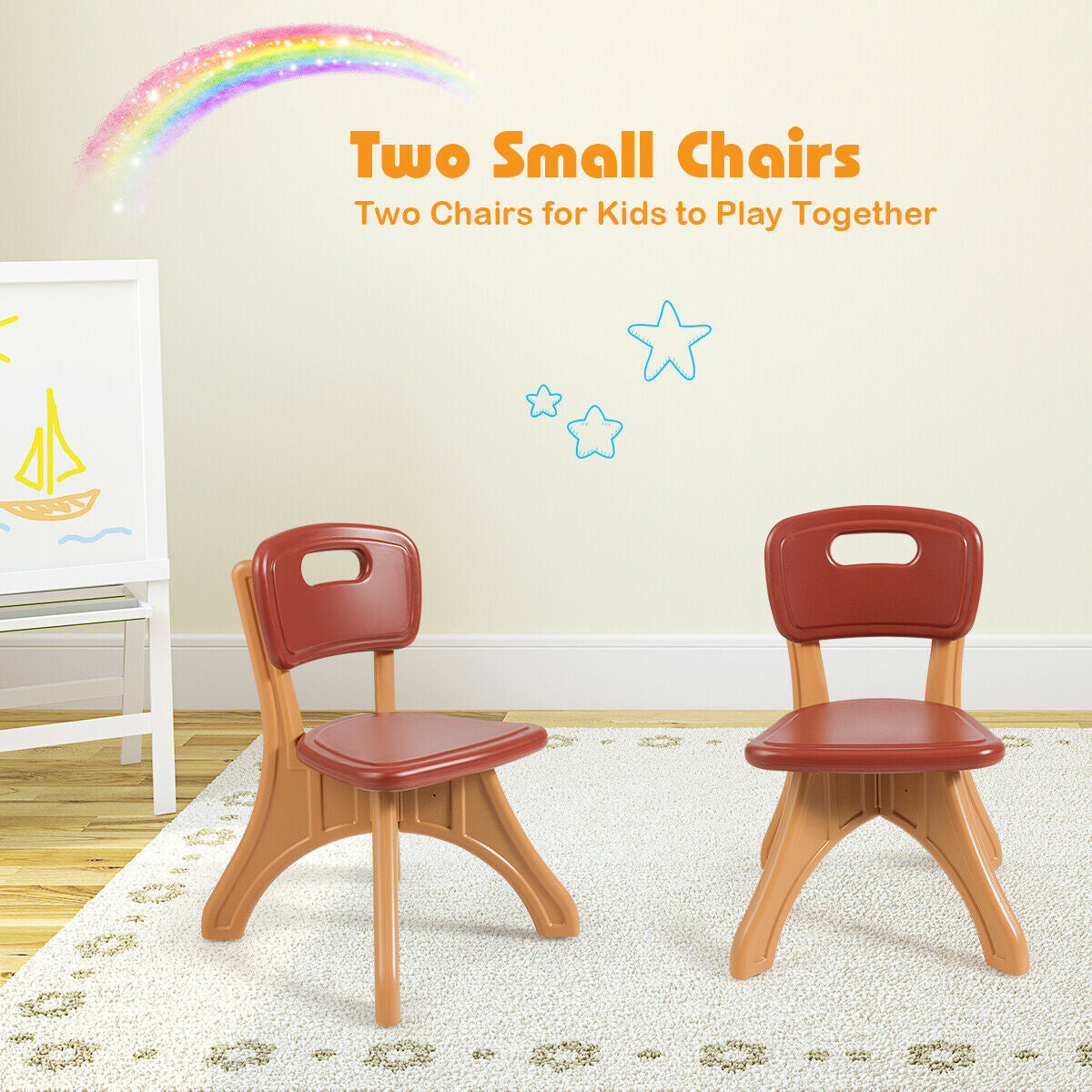 Gbruno Kids Activity Table & Chair Set with Storage - Coffee