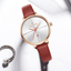 Montre de Luxe pour Femme avec Bracelet en Cuir et Boîtier en Acier