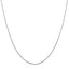 14k White Gold Thin Motif Round Omega Necklace