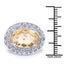 5.78 Carat Genuine Citrine and Tanzanite Sterling Silver Ring