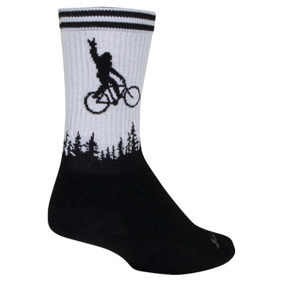 Chaussettes Crew Sockguy Squatchit en Noir/Blanc (Taille 5-9)