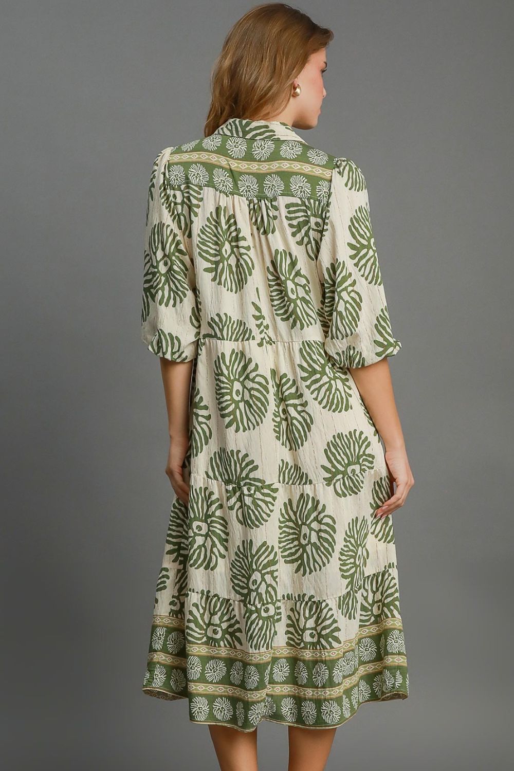 Matcha Green Plus Size Midi Dress - Boho Chic Style