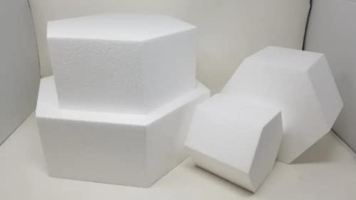 Faux Gâteaux en Styromousse Hexagonale - Différentes Tailles Disponibles