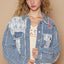Elegant Crochet Patch Embroidered Button-Up Jacket