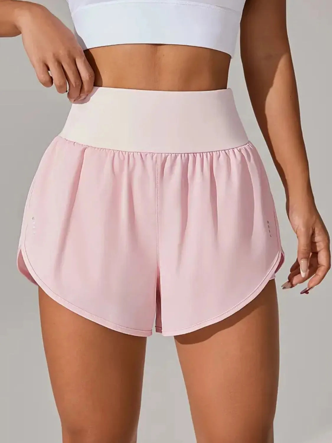 Shorts Actifs Taille Haute avec Poches