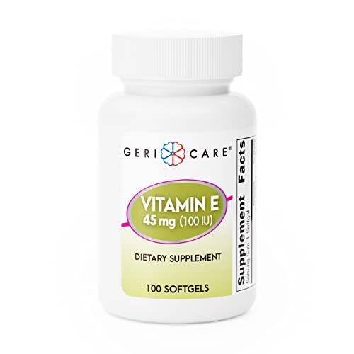 GeriCare Vitamina E 45 mg – Suplemento Antioxidante Premium (100 Softgels)