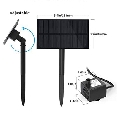 1.5W solar ground mounted fountain outdoor water pool water landscape wall mounted nail style miniature fountain - Korvel
