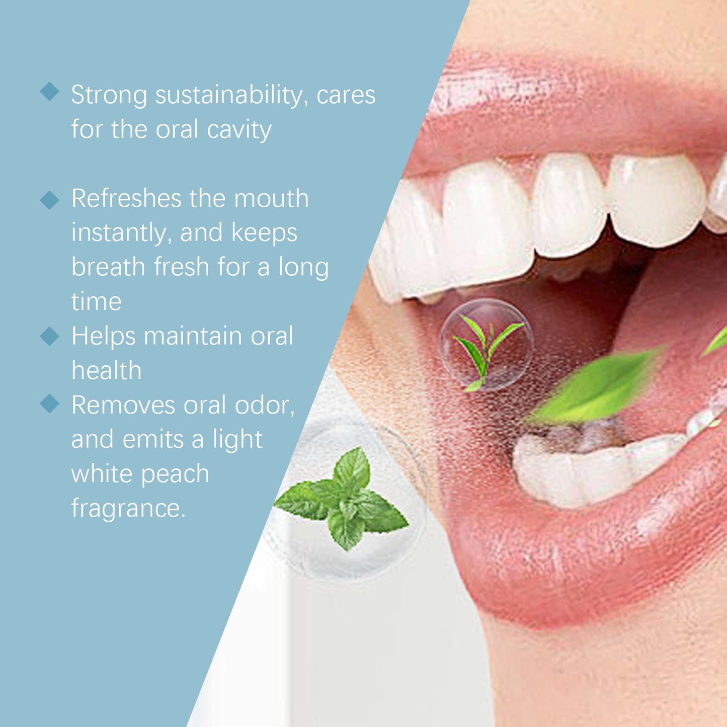 Secret Mint Oral Care Air Fresher Spray, Remove Coffee Stains And Whiten For Healthy Teeth - Korvel